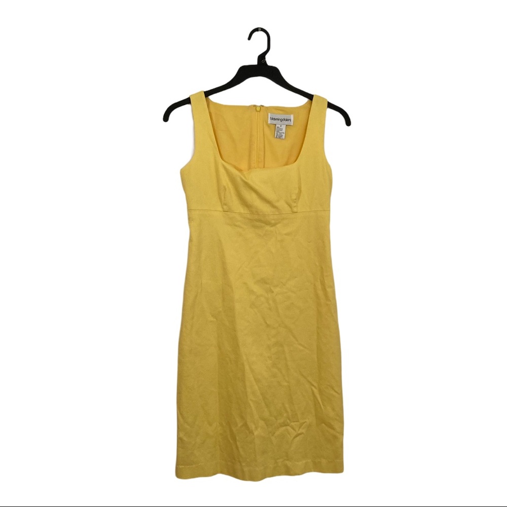 Bloomingdale's Sz 6 Yellow Sleeveless Shift Dress